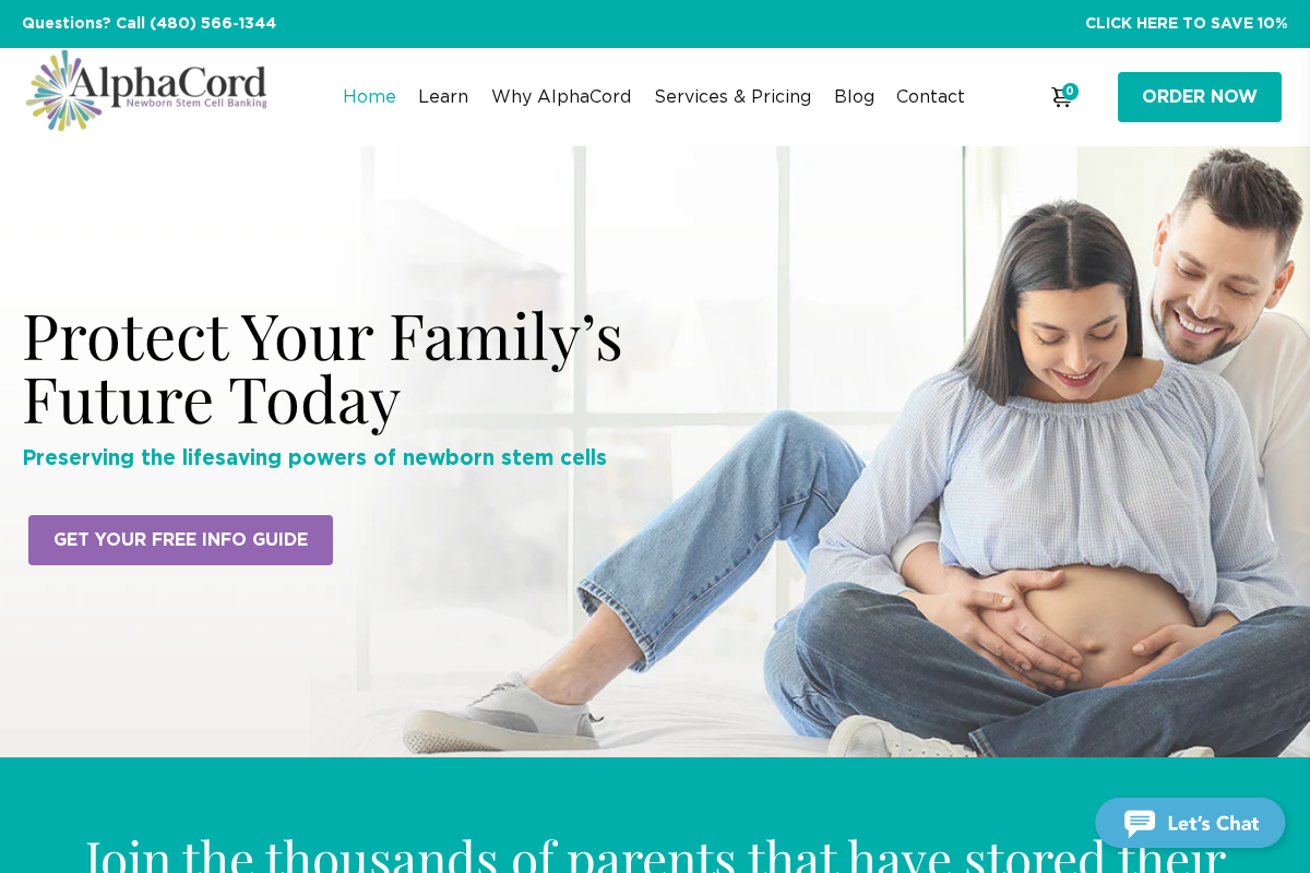 AlphaCord homepage screenshot