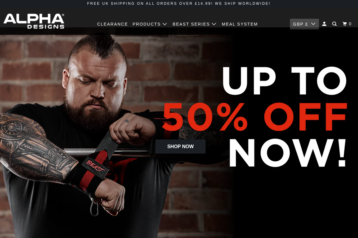 Alpha Designs homepage screenshot