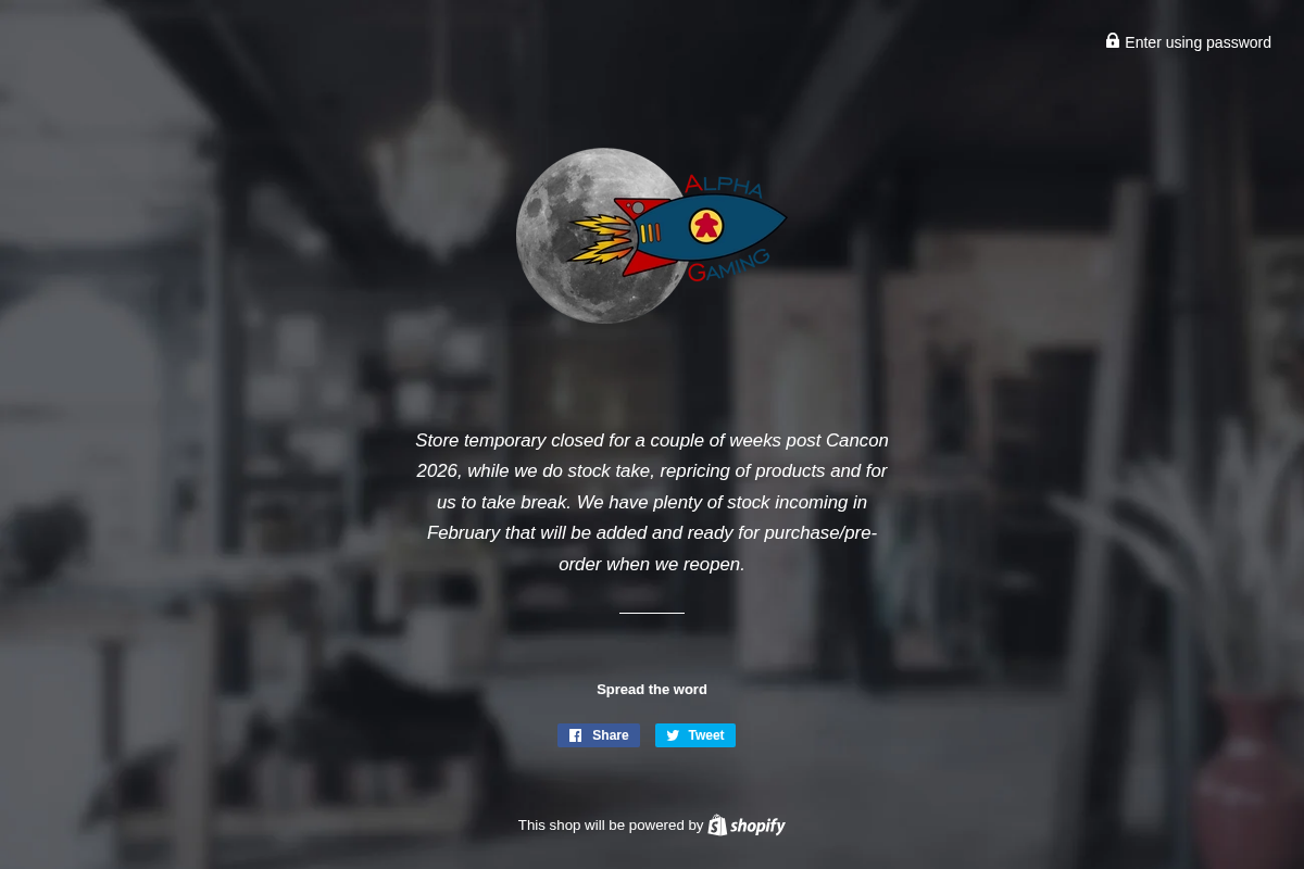 alphagaming.com.au homepage screenshot