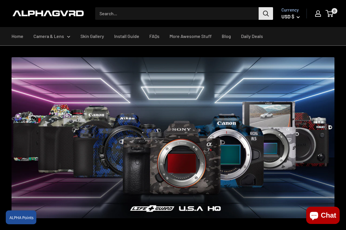 Alphagvrd homepage screenshot