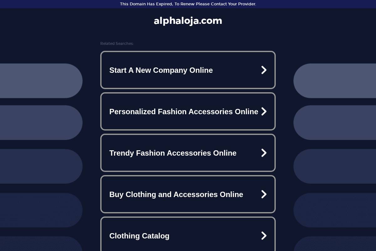 alphaloja.com homepage screenshot