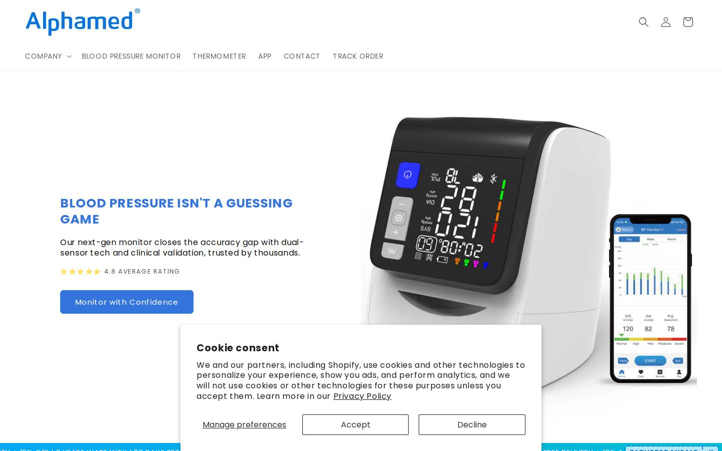 alphamed.shop homepage screenshot