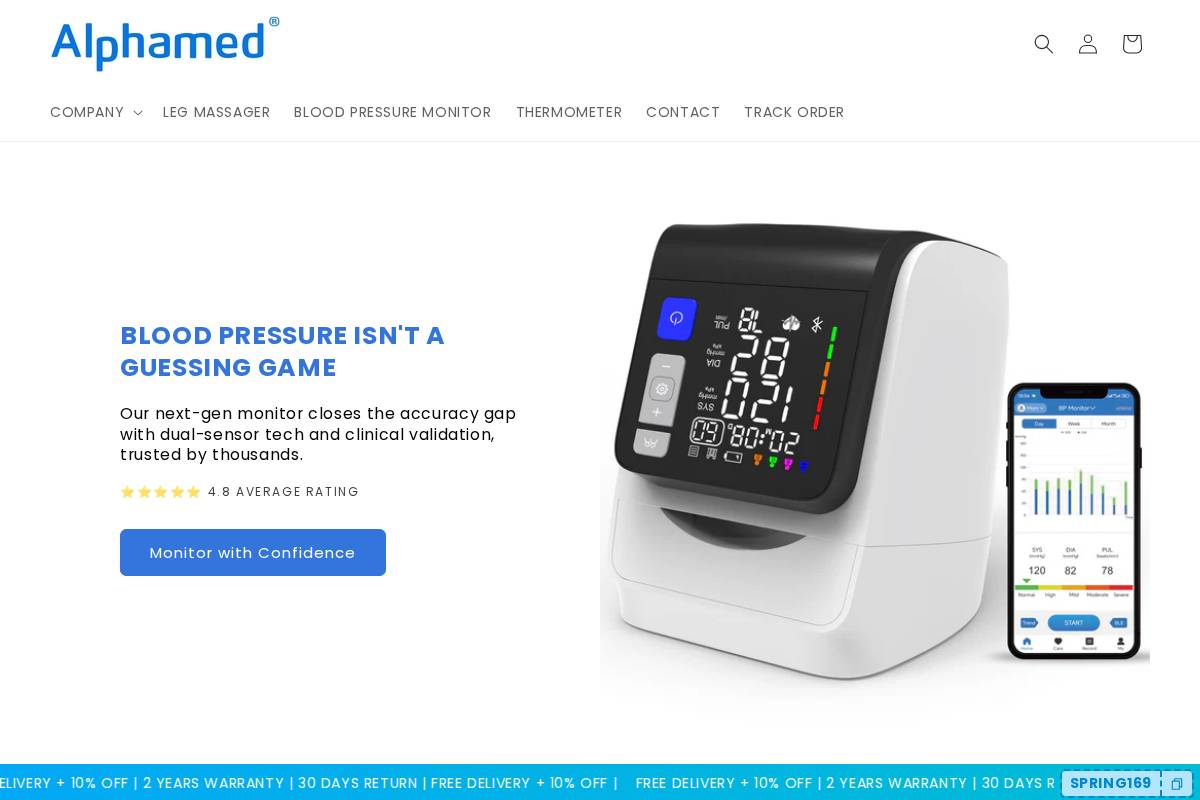 alphamedhealthcare.com homepage screenshot