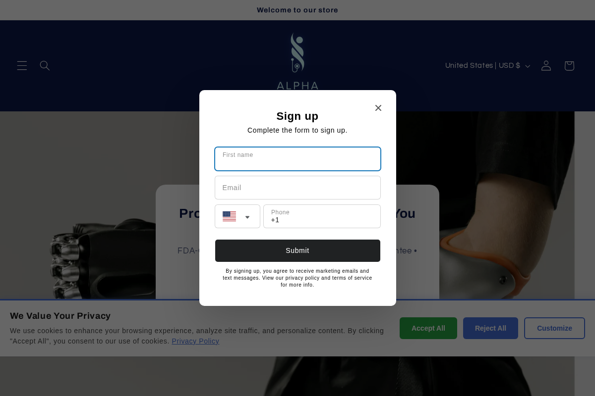 Alpha Medical Care homepage screenshot