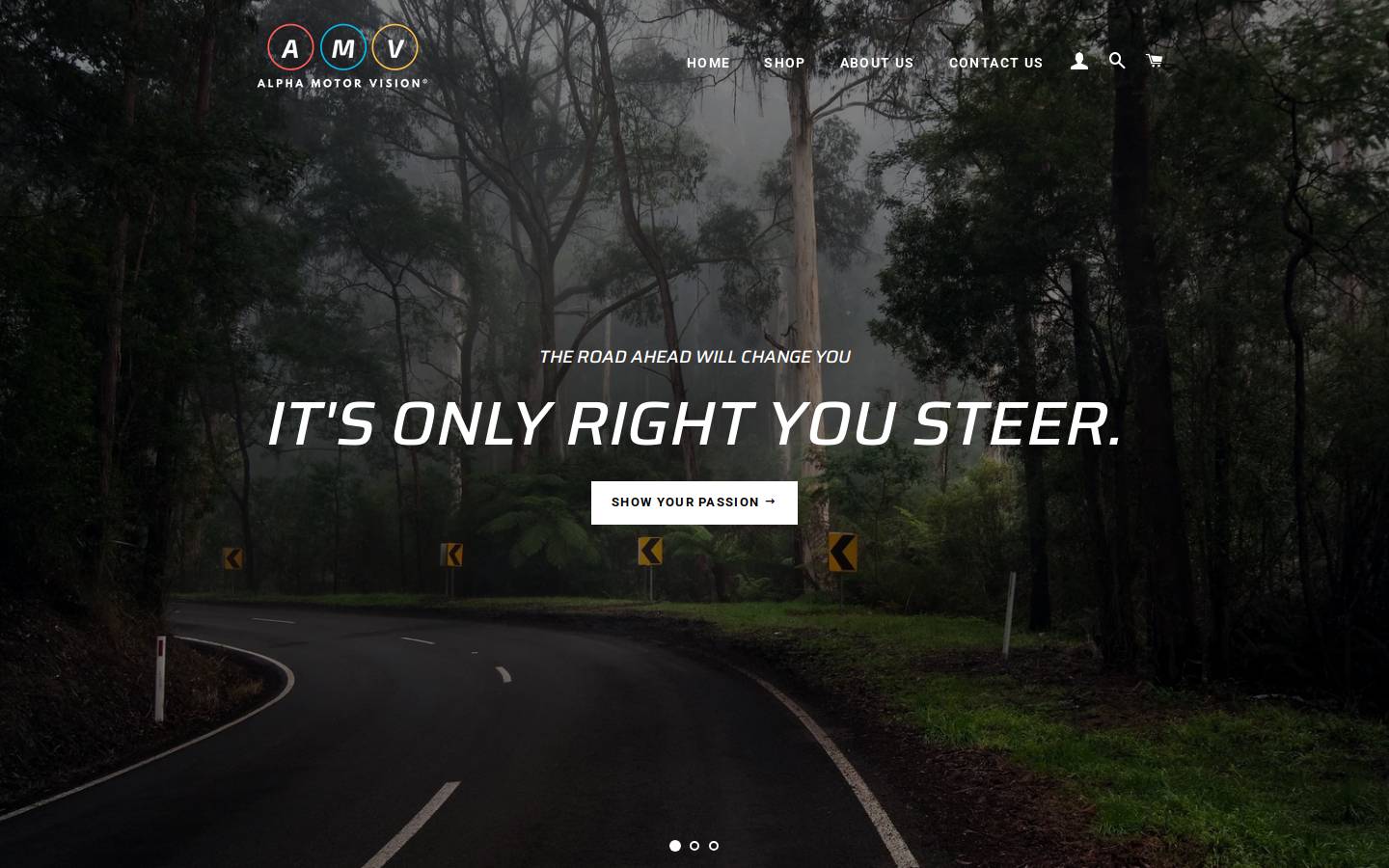 alphamotorvision.com homepage screenshot