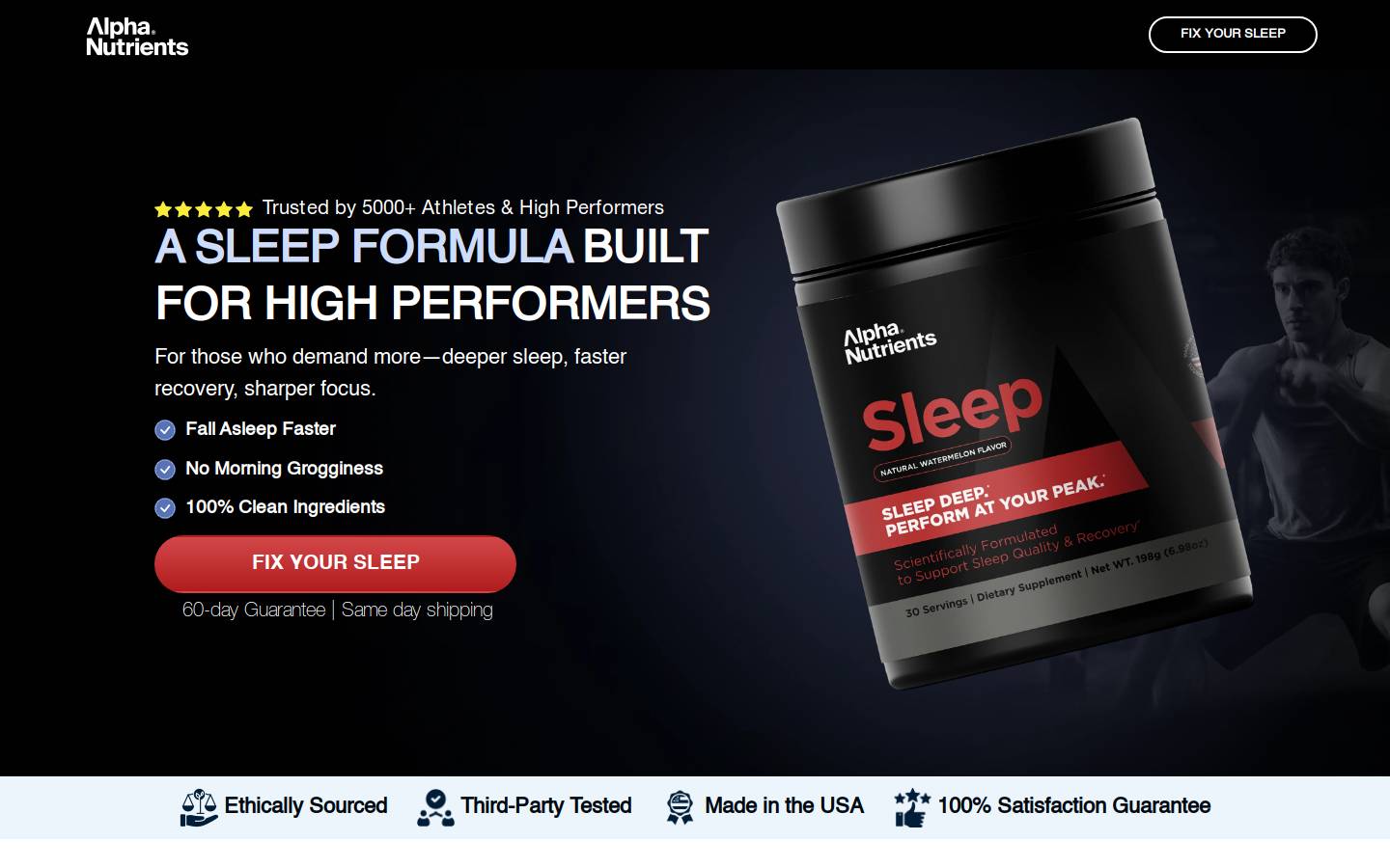 alphanutrients.com homepage screenshot