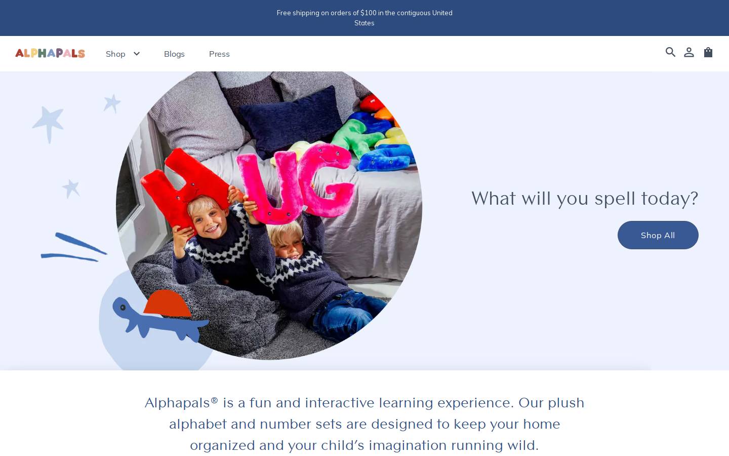 alphapals.com homepage screenshot