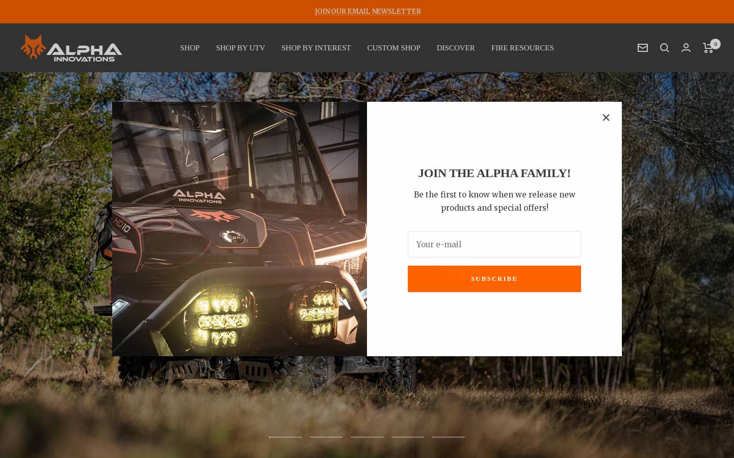 alpharackusa.com homepage screenshot