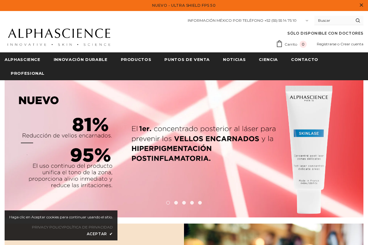 Alphascience Mex / Nenufarm homepage screenshot