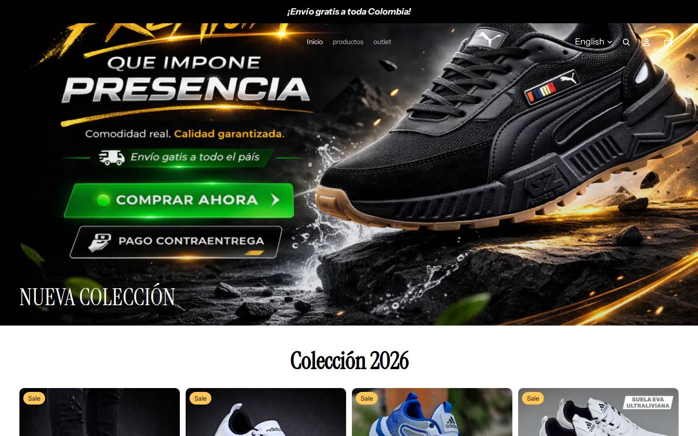alphashoescol.com homepage screenshot