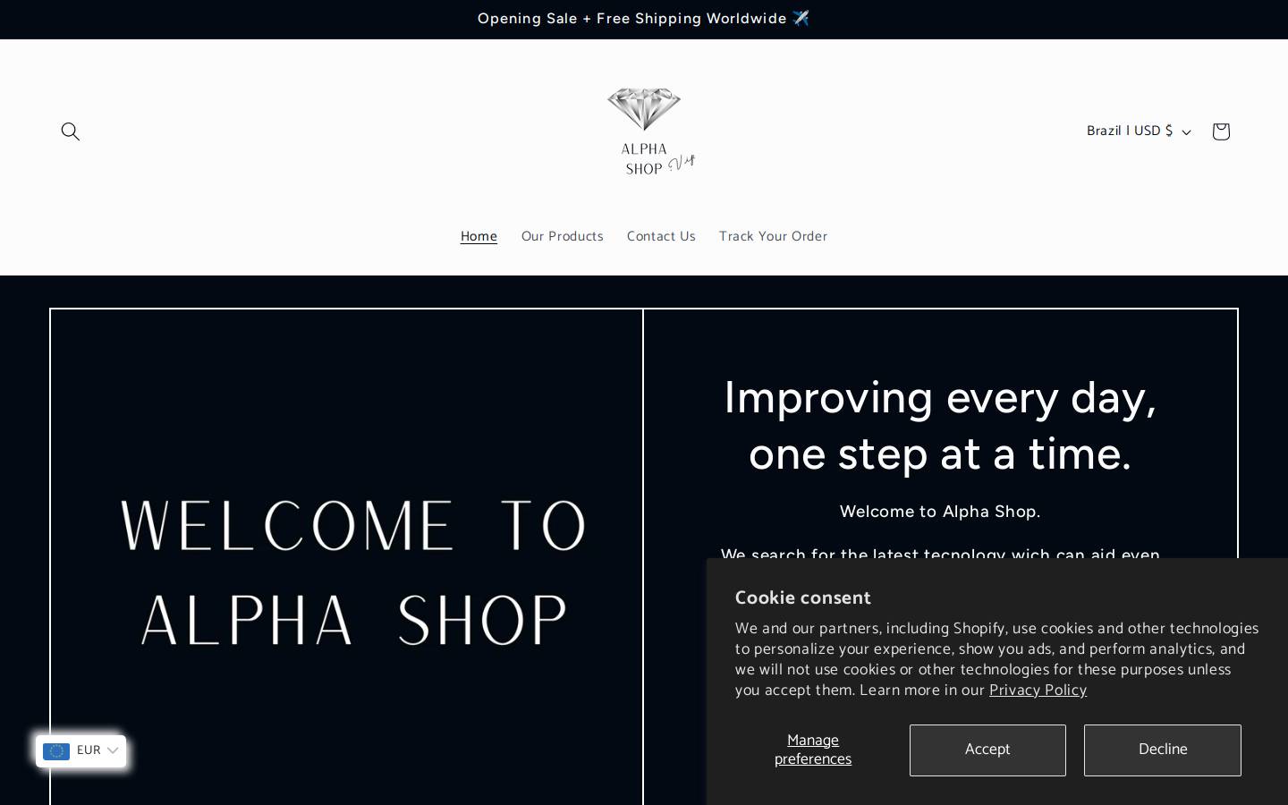 alphashop.vip homepage screenshot