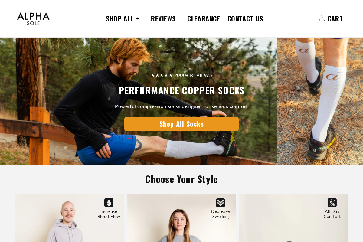 alphasole.com homepage screenshot