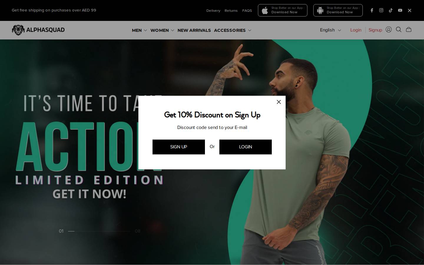 ALPHASQUAD homepage screenshot