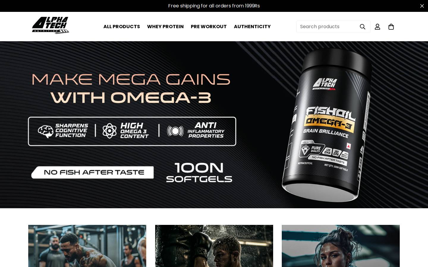 alphatechnutrition.com homepage screenshot