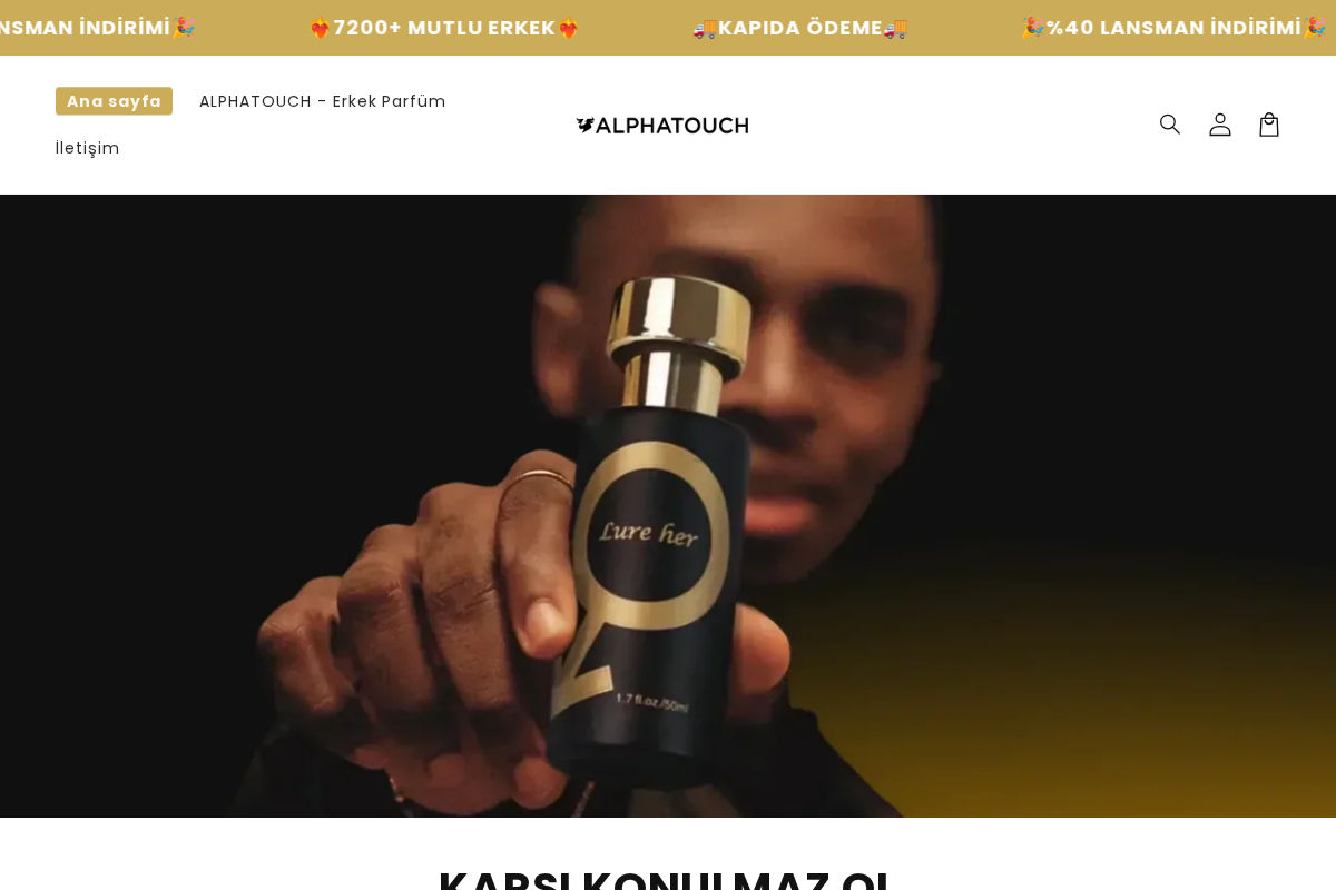 Alphatouch homepage screenshot