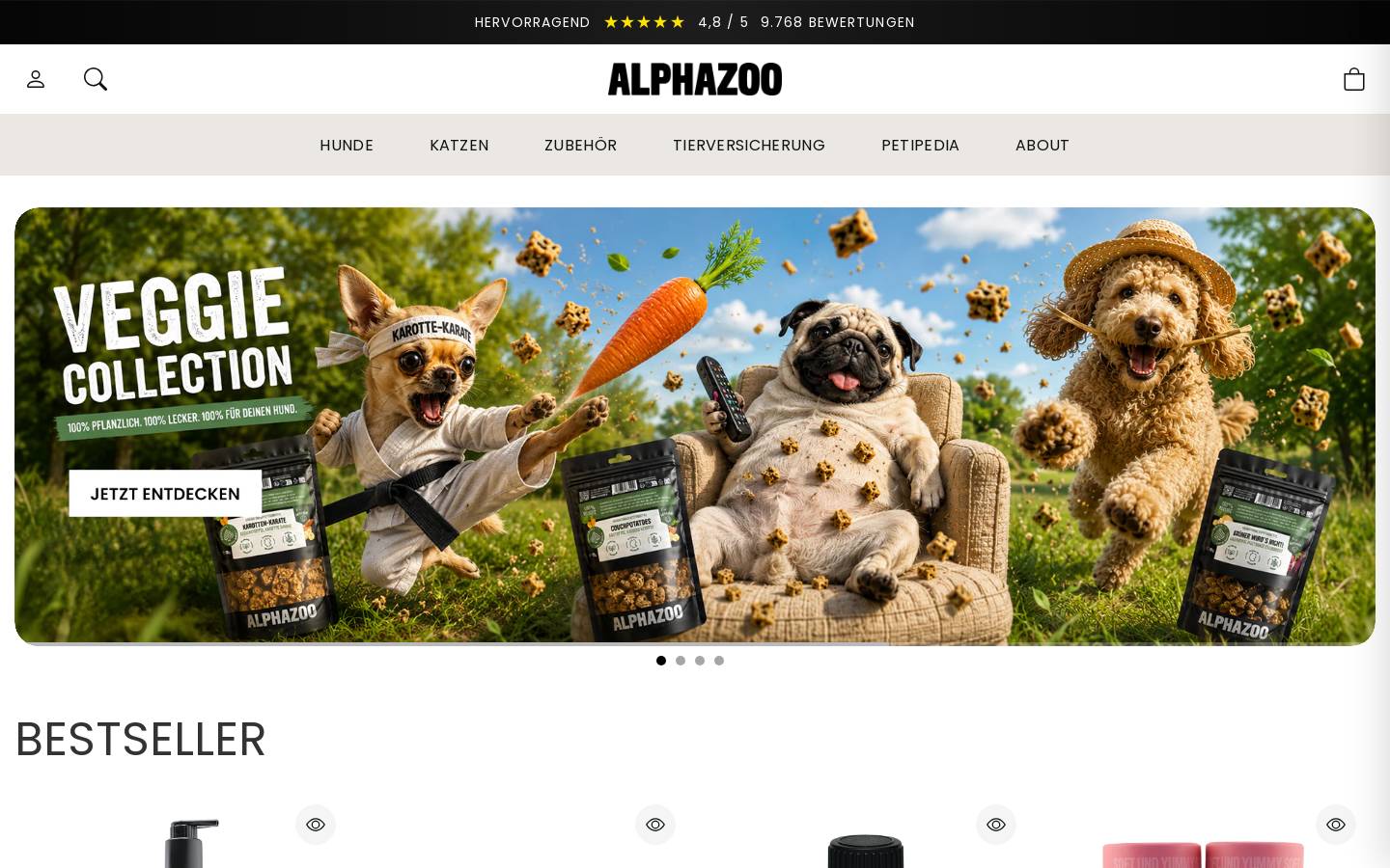 alphazoo.de homepage screenshot