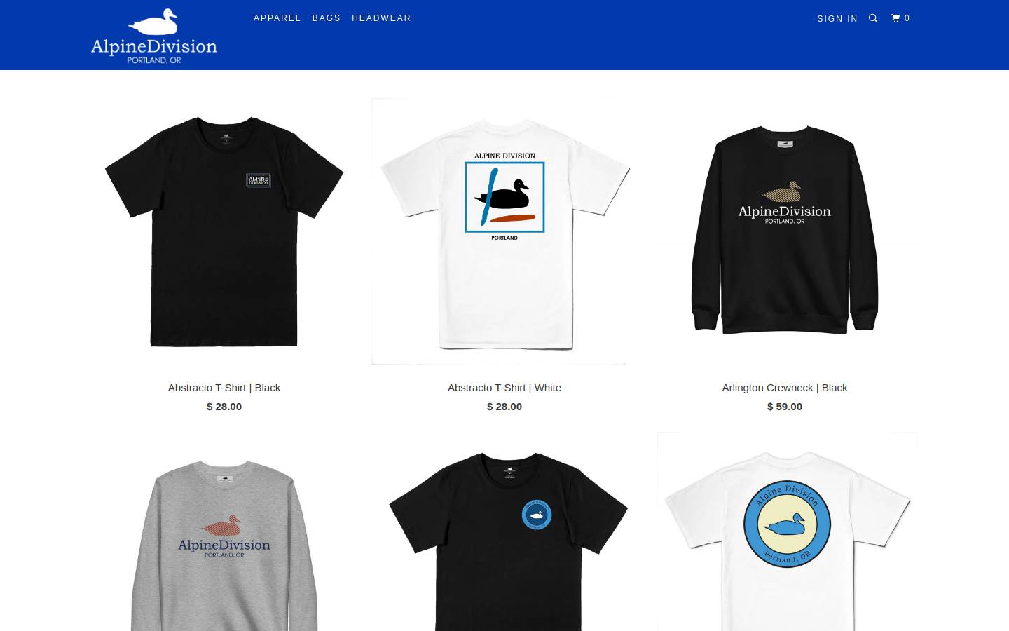 alpine-division.com homepage screenshot