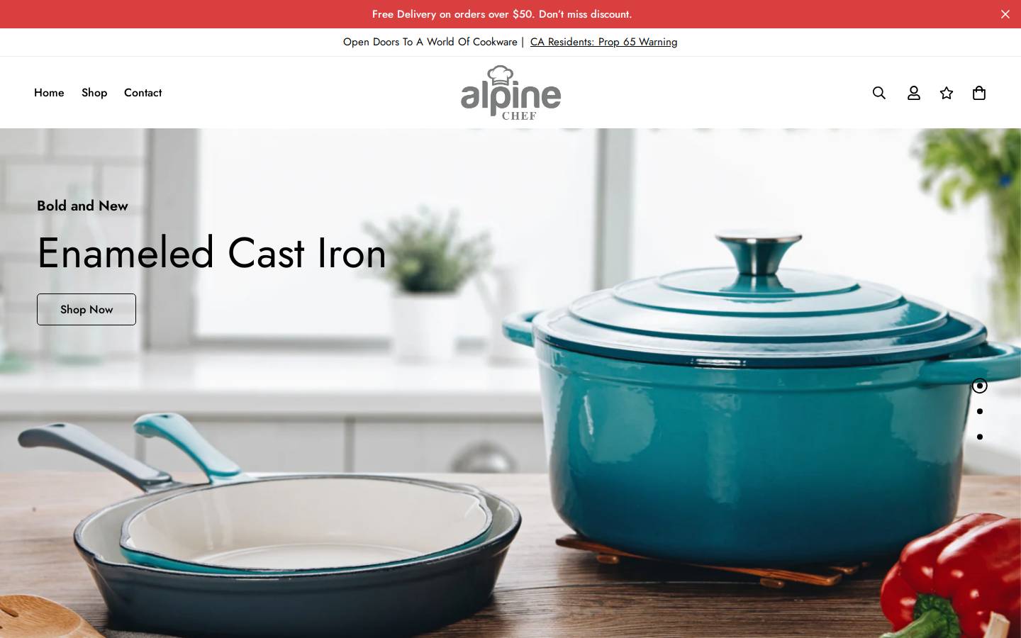 alpinechefstore.com homepage screenshot