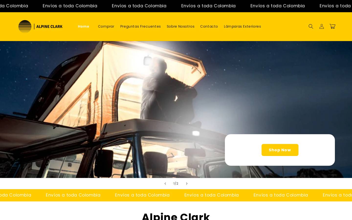 alpineclarkled.com homepage screenshot