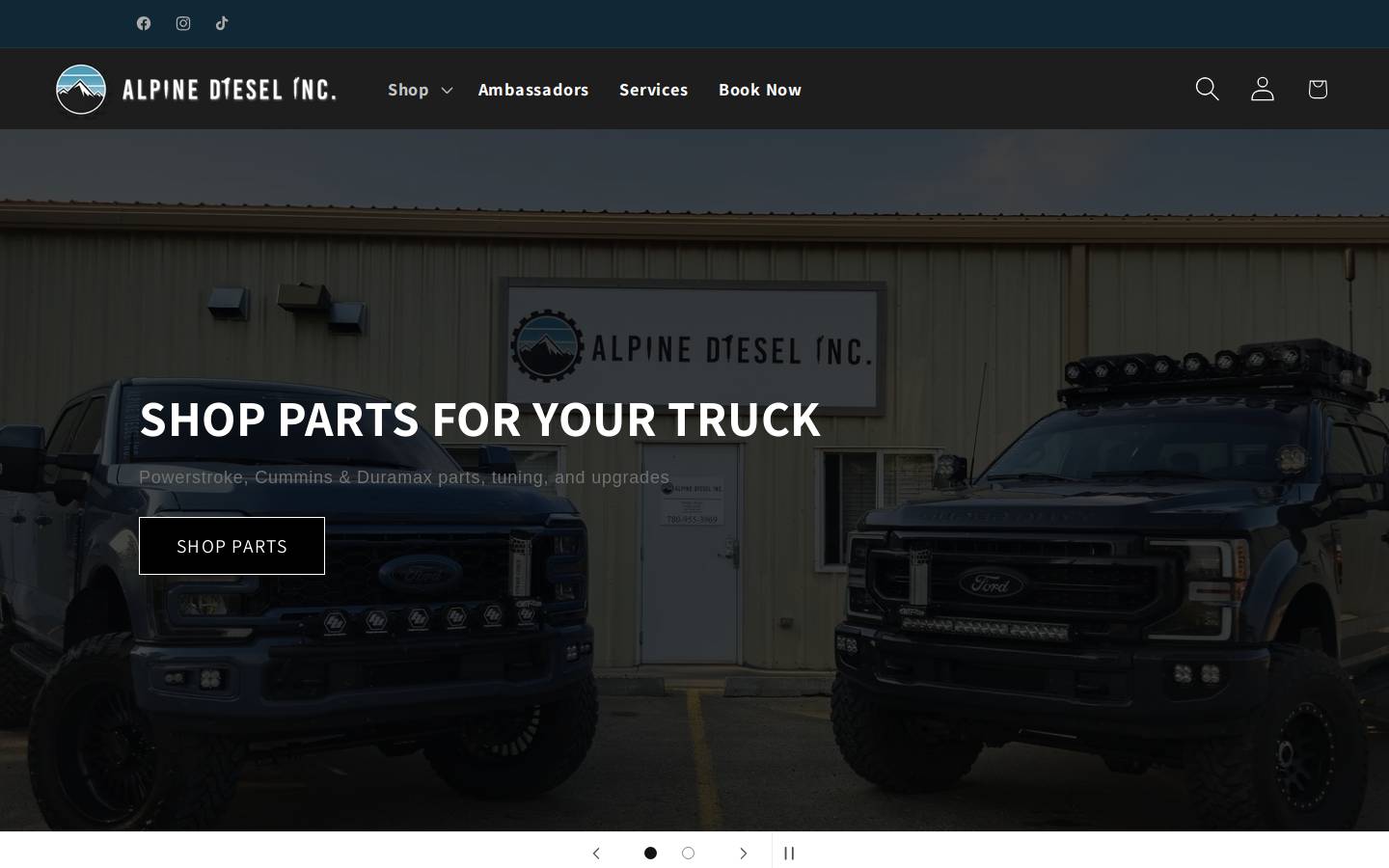 alpinediesel.com homepage screenshot