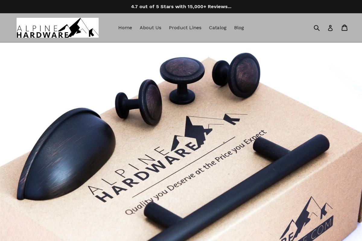 alpinehardware.com homepage screenshot