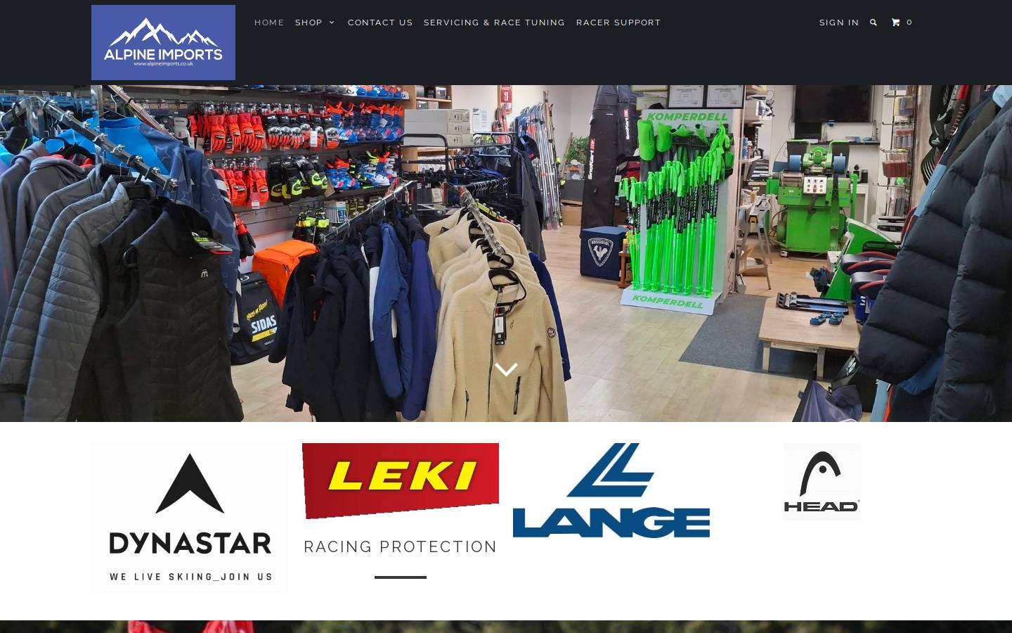 alpineimports.co.uk homepage screenshot