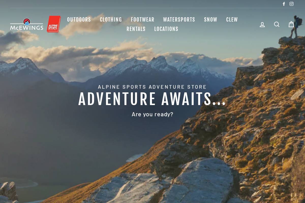 alpinesports.co.nz homepage screenshot