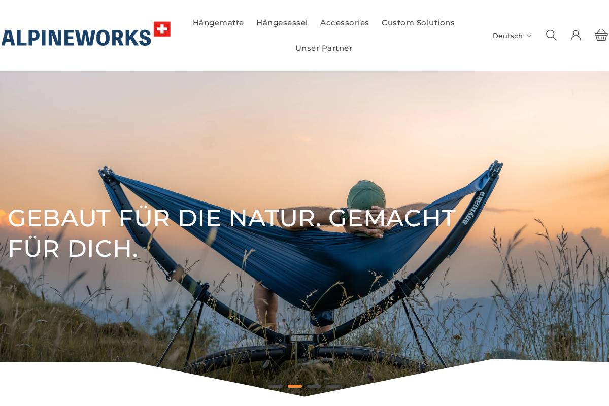 Alpineworks Swiss homepage screenshot