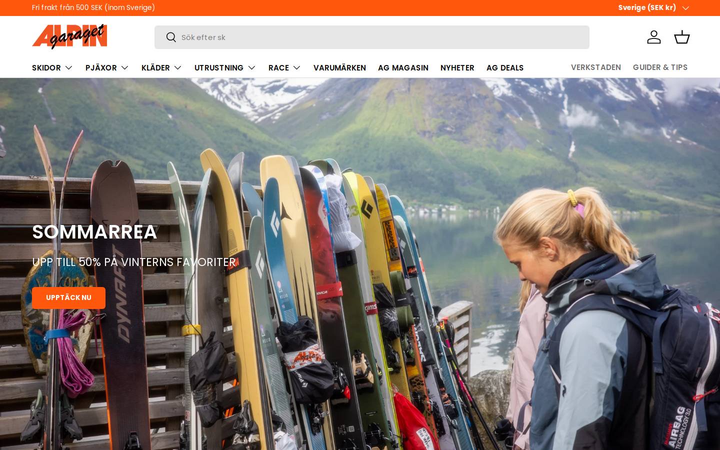 Alpingaraget homepage screenshot