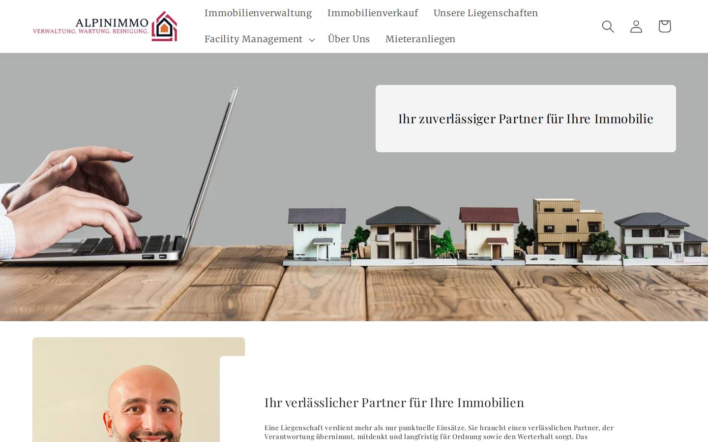 alpinimmo.com homepage screenshot