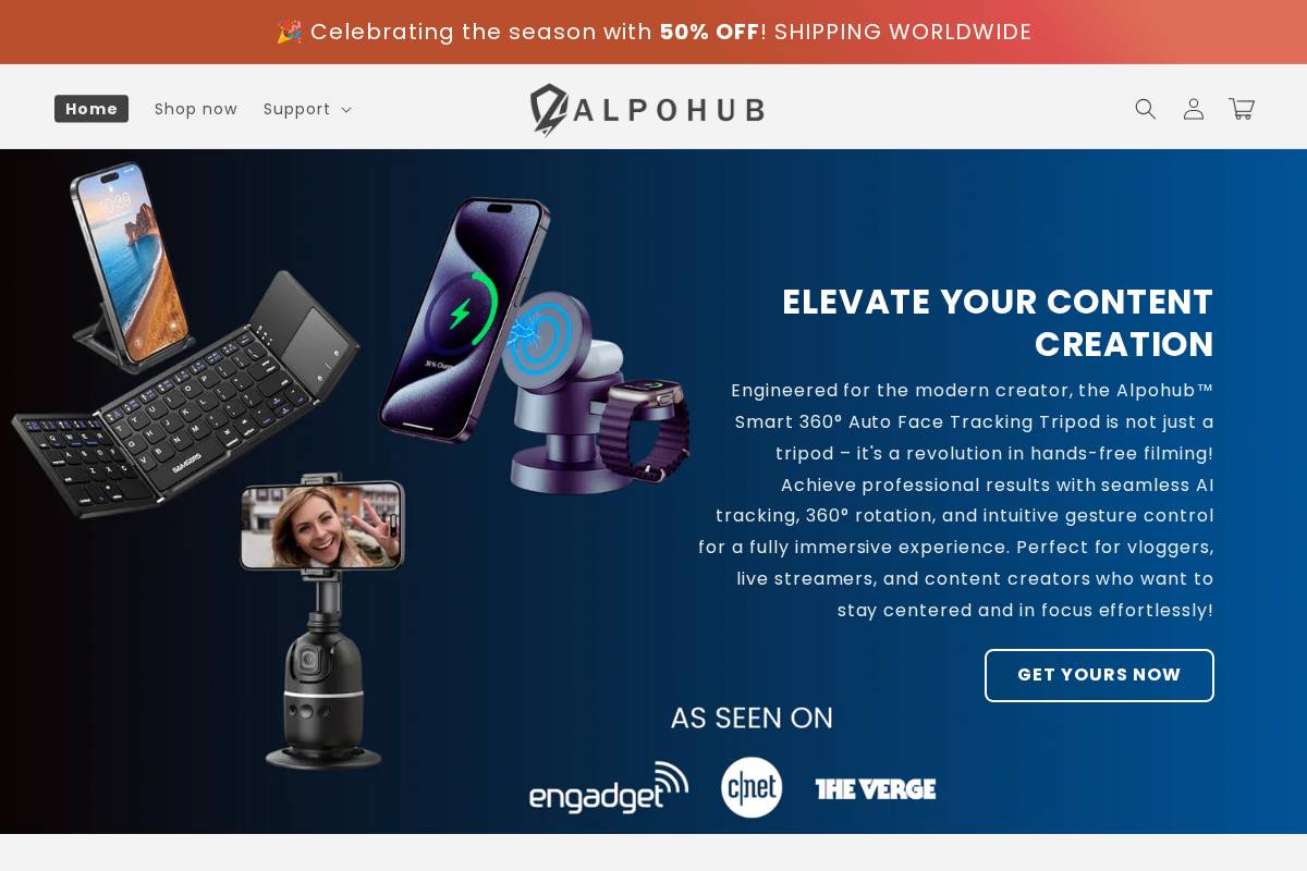 AlpohubPro homepage screenshot