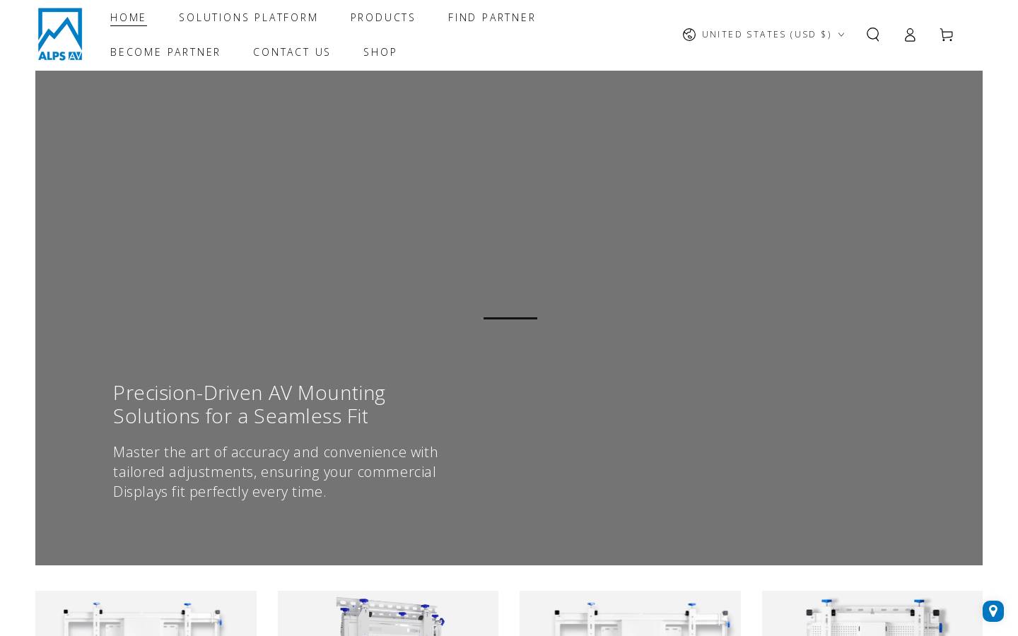 alpsav.com homepage screenshot