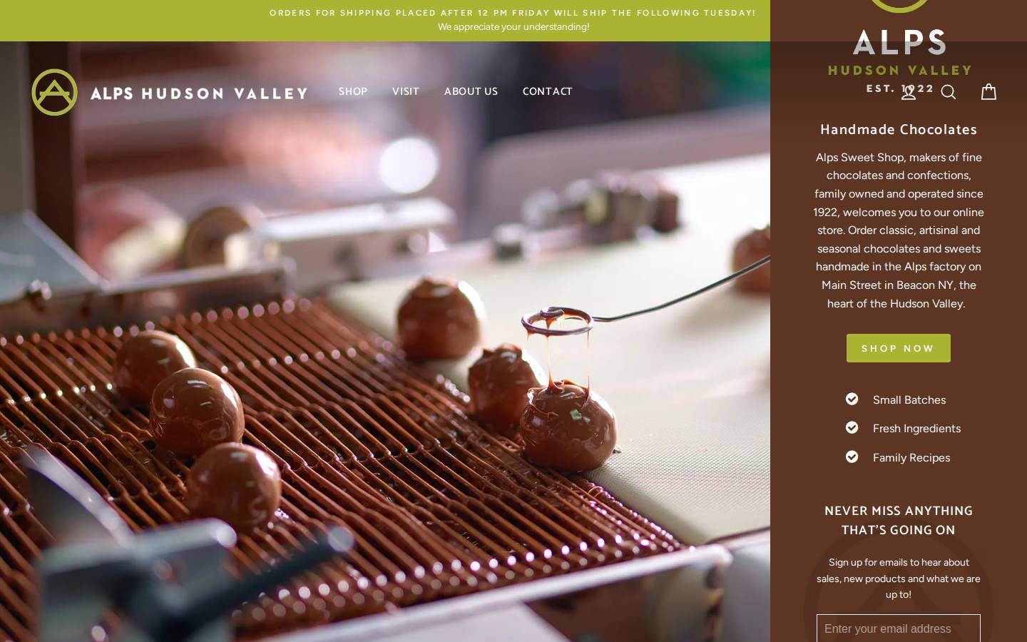 alpshudsonvalley.com homepage screenshot