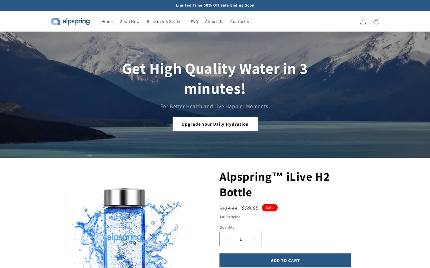 alpspring.com homepage screenshot
