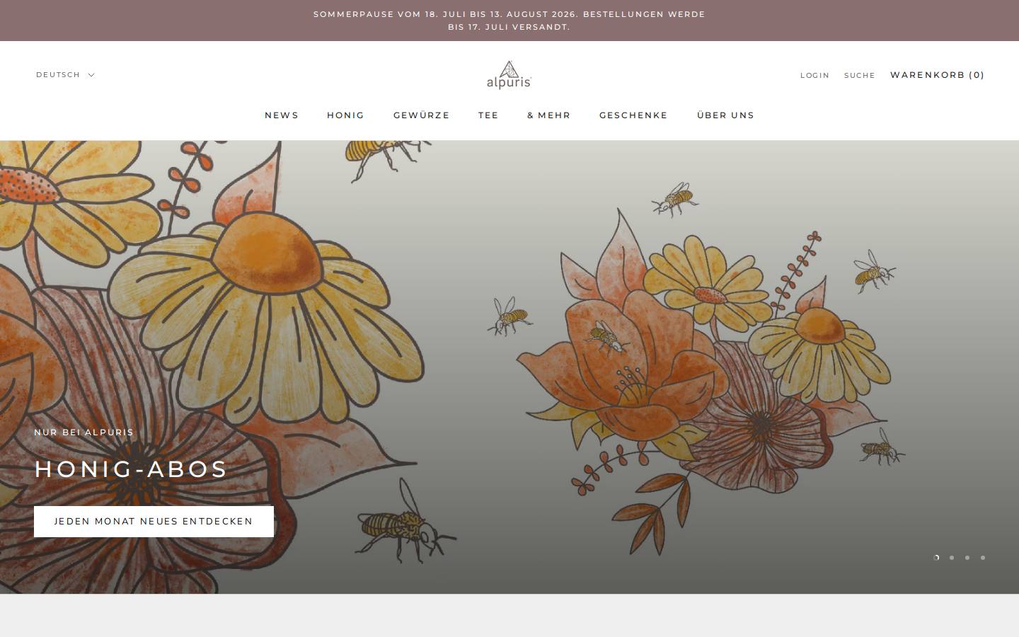 Alpuris homepage screenshot