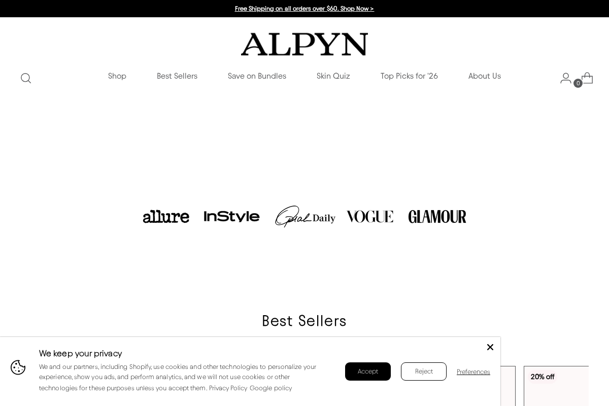 alpynbeauty.com homepage screenshot