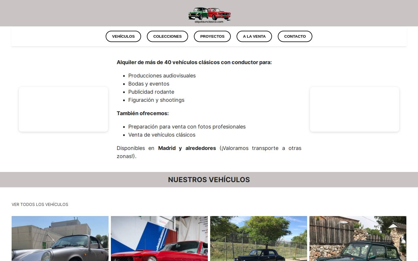 alquilaunclasico.com homepage screenshot
