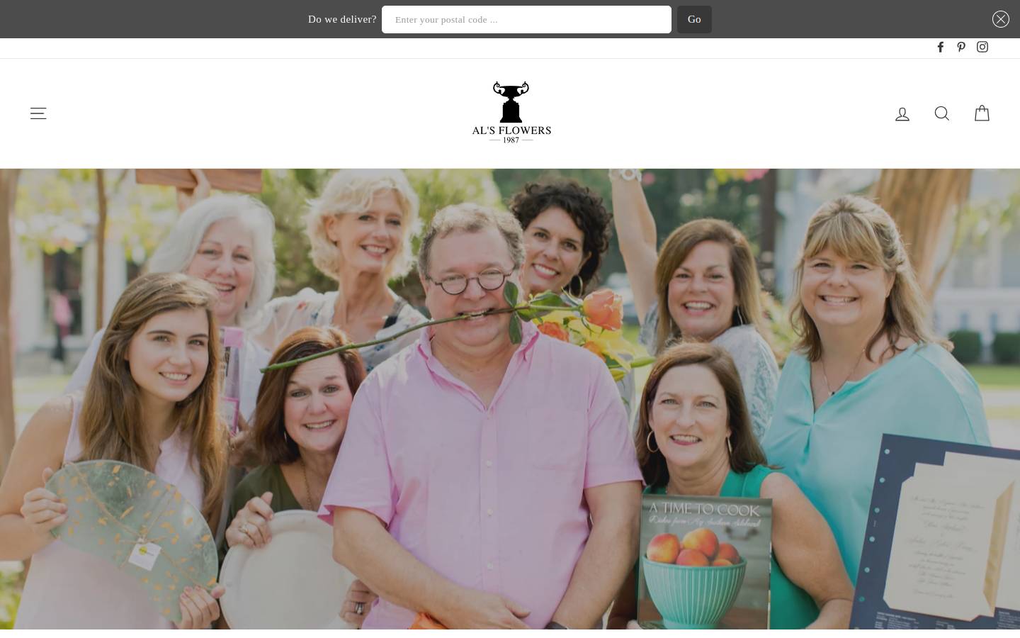 alsflowersmontgomery.com homepage screenshot