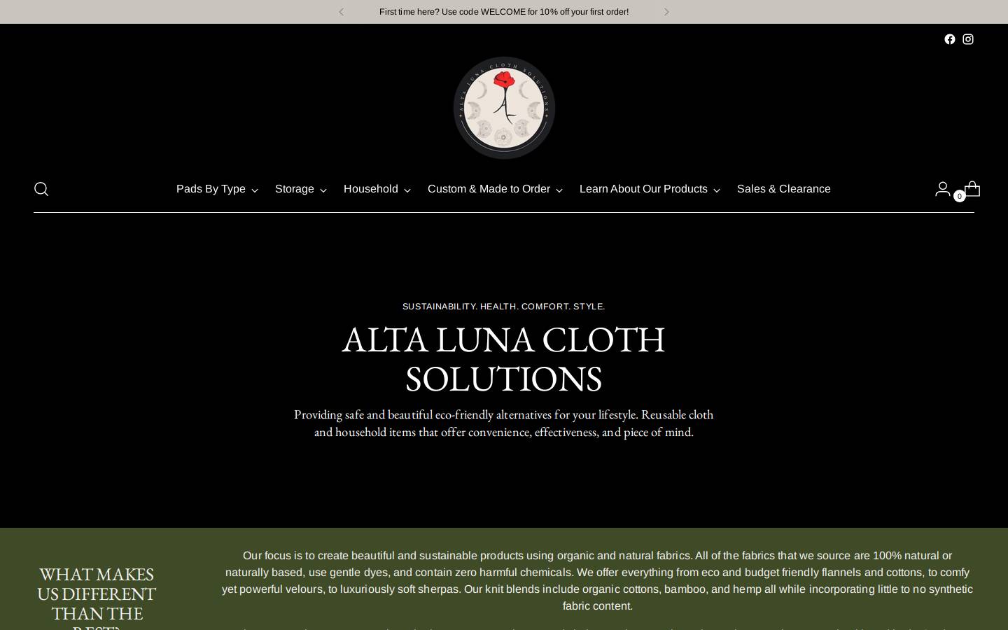 altalunaclothsolutions.com homepage screenshot