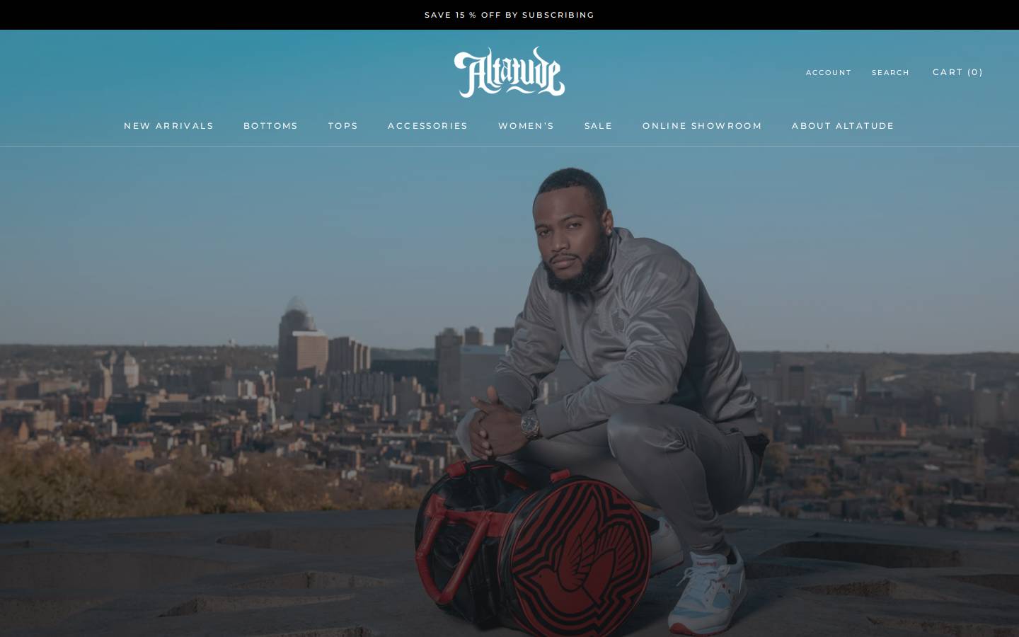 altatudeclothing.com homepage screenshot