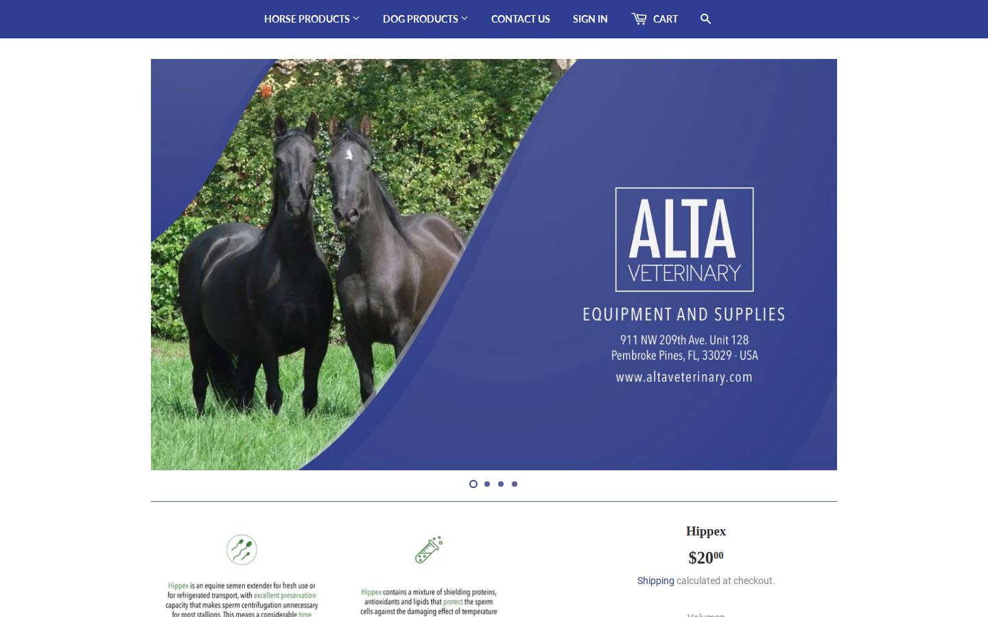 altaveterinary.com homepage screenshot