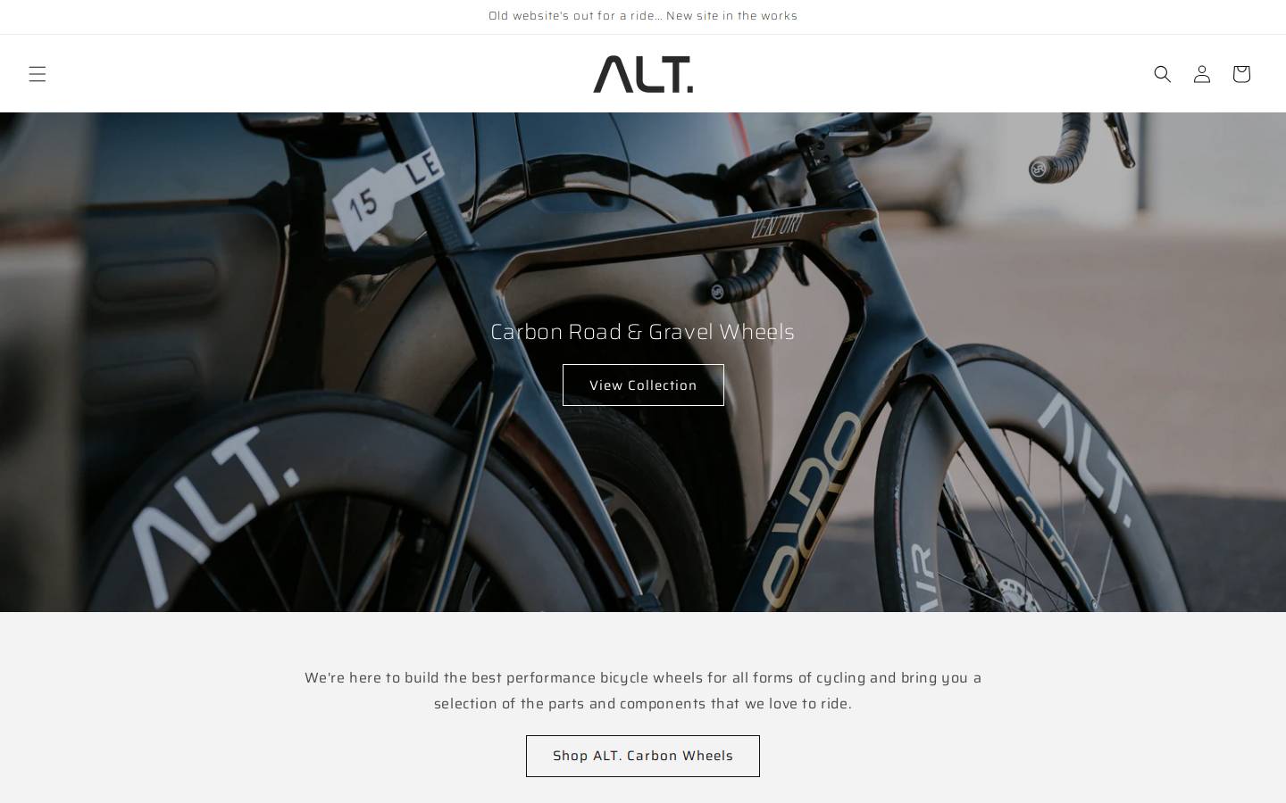 ALT. Cycles homepage screenshot