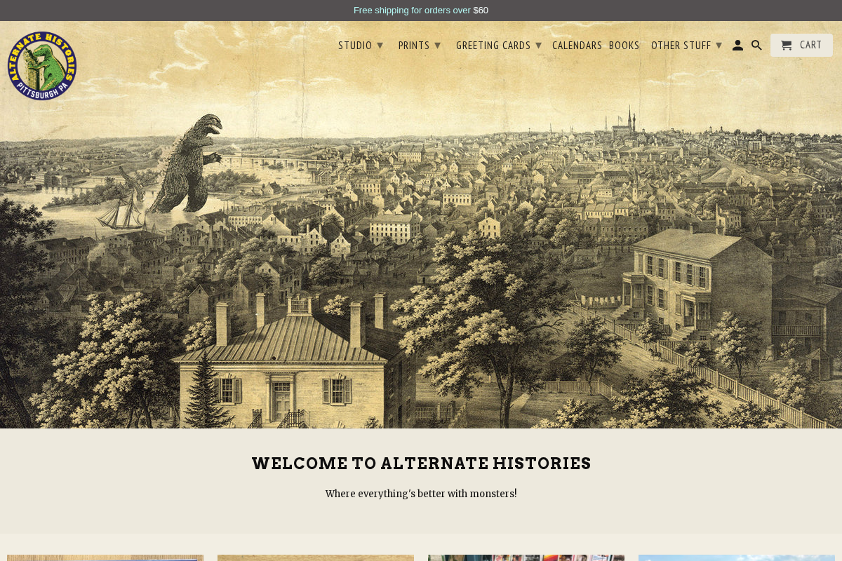 alternatehistories.com homepage screenshot