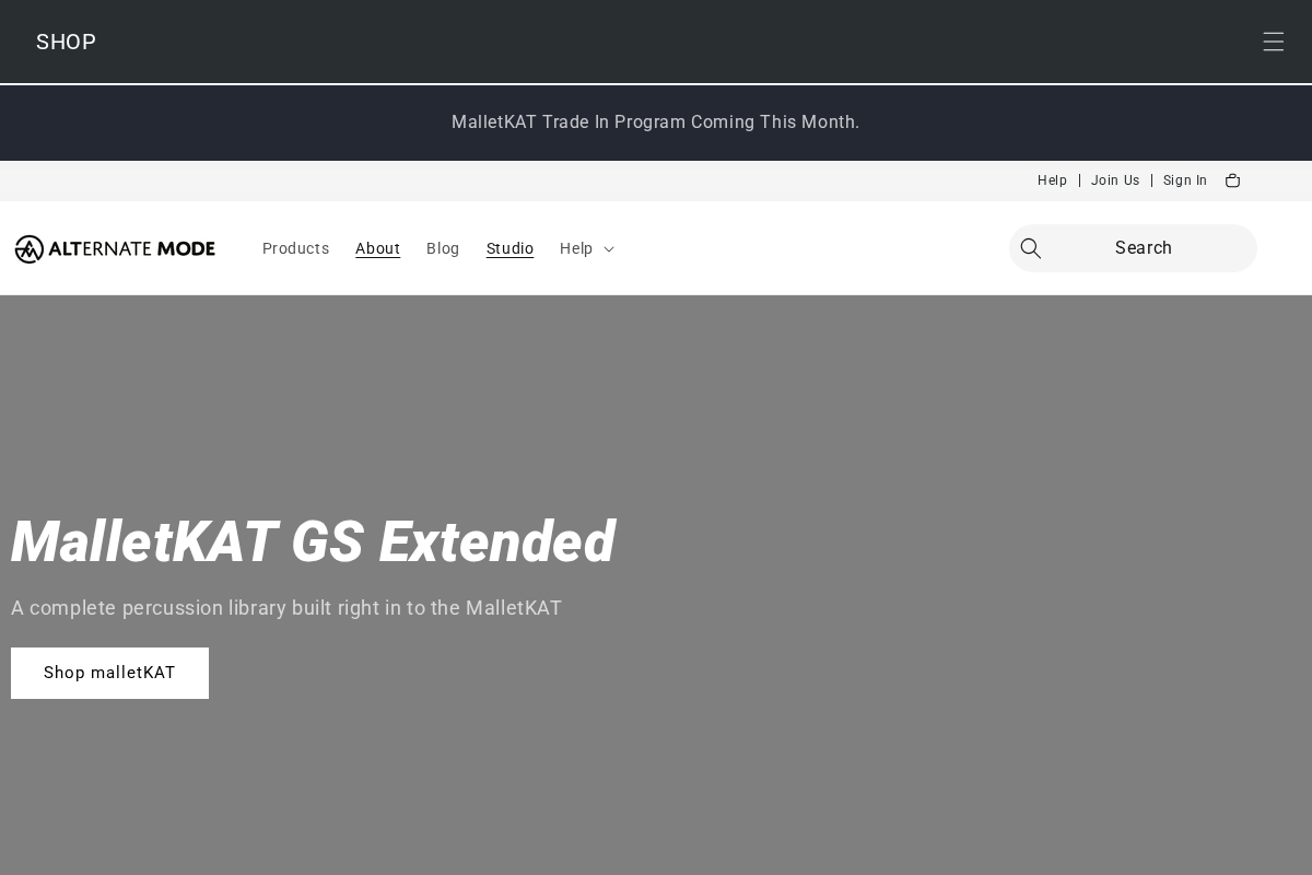 Alternate Mode homepage screenshot