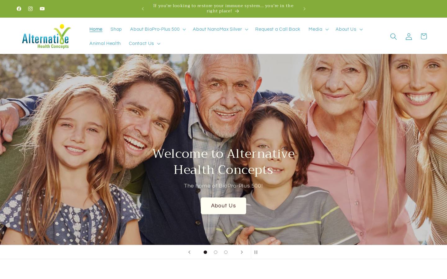 alternative-health-concepts.com homepage screenshot