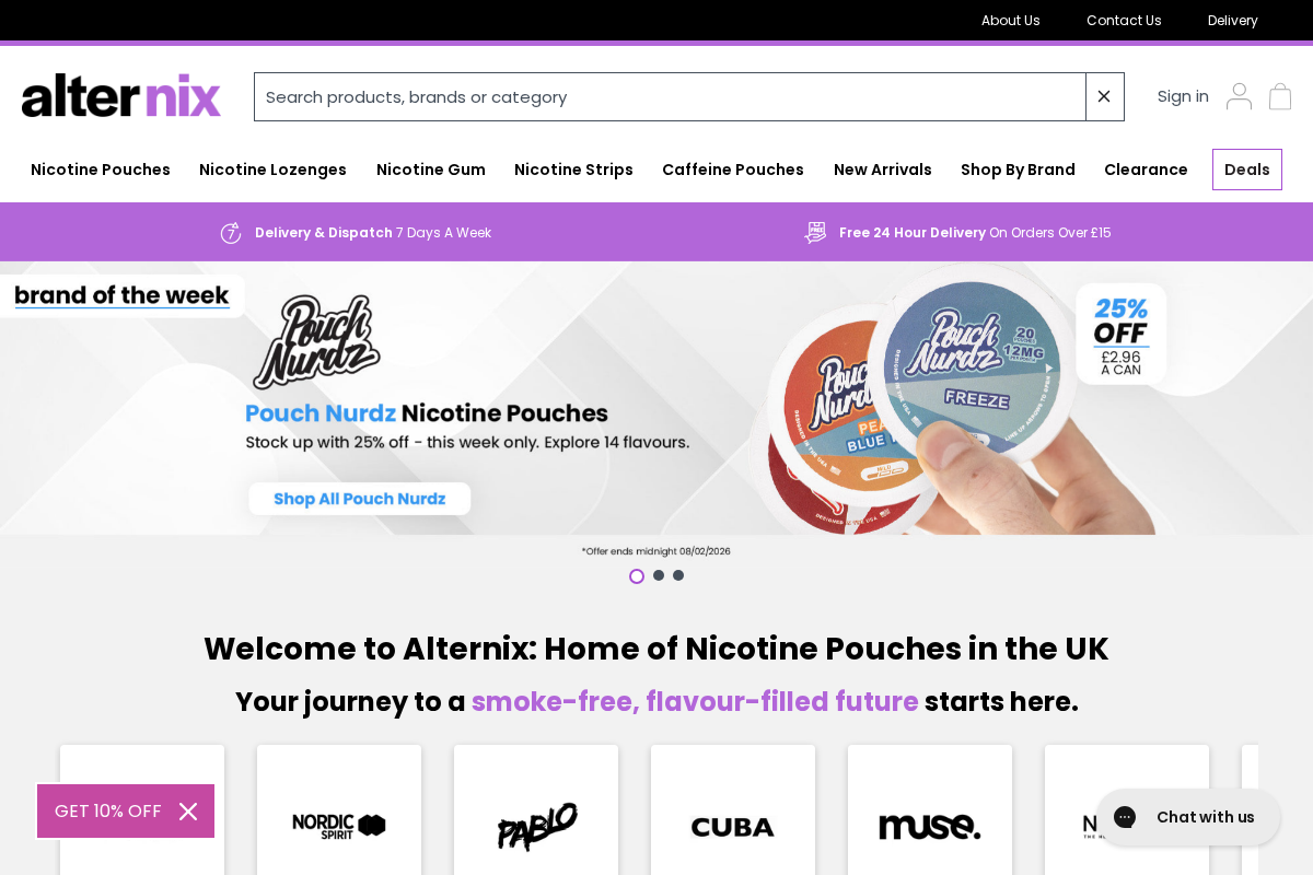 Alternix homepage screenshot