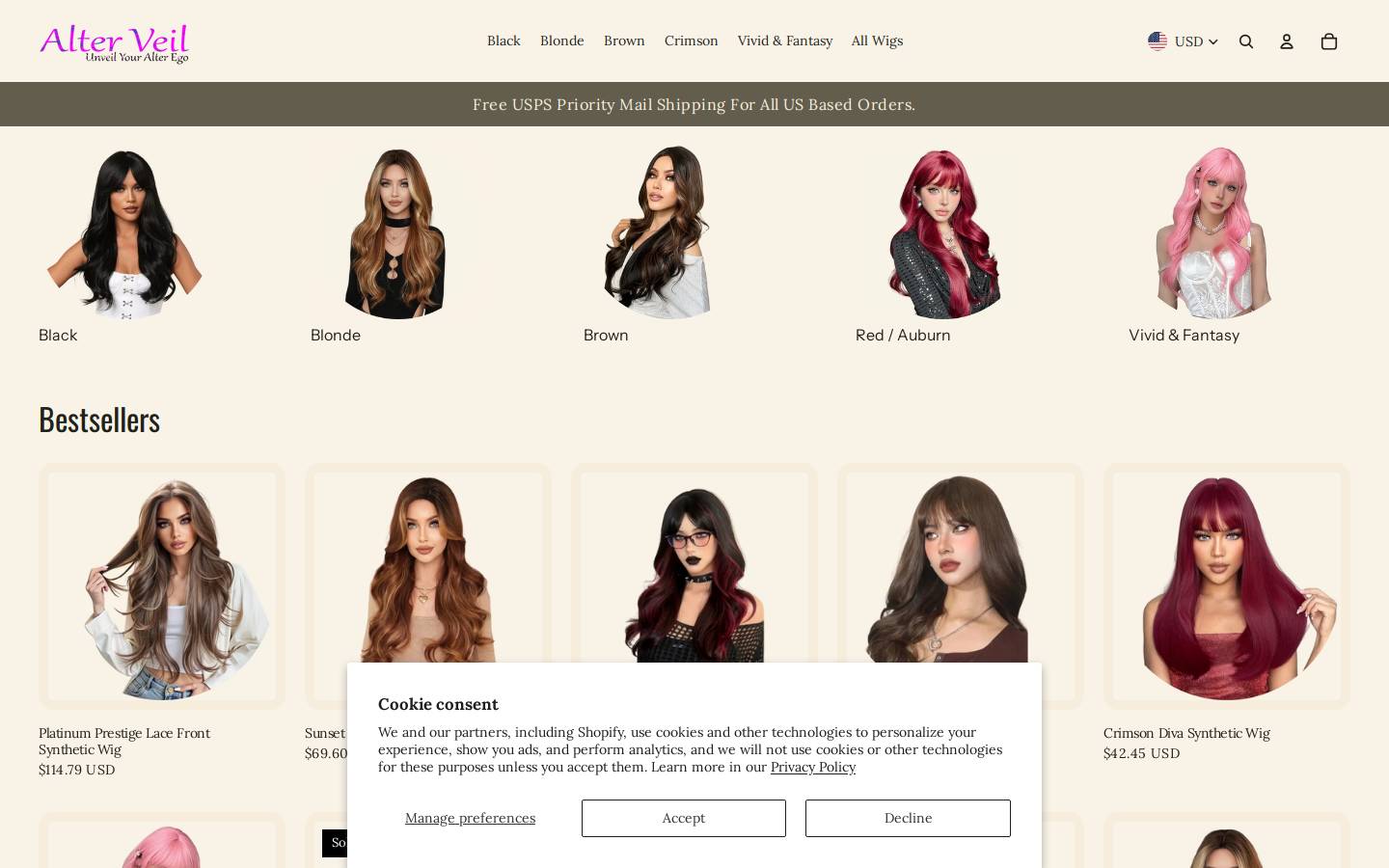 altervail.com homepage screenshot