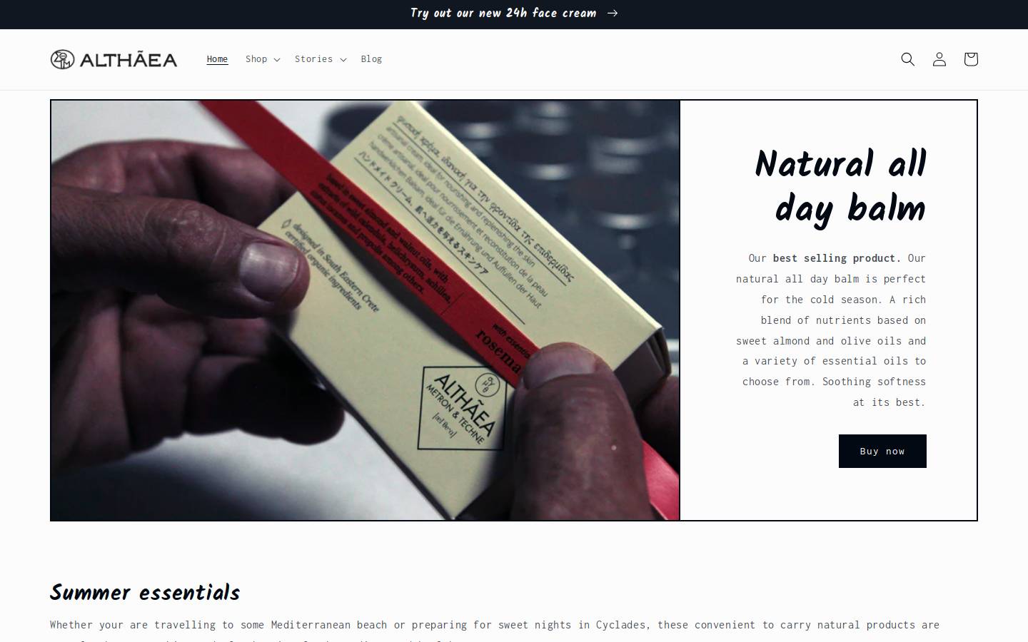 althaea.eu homepage screenshot