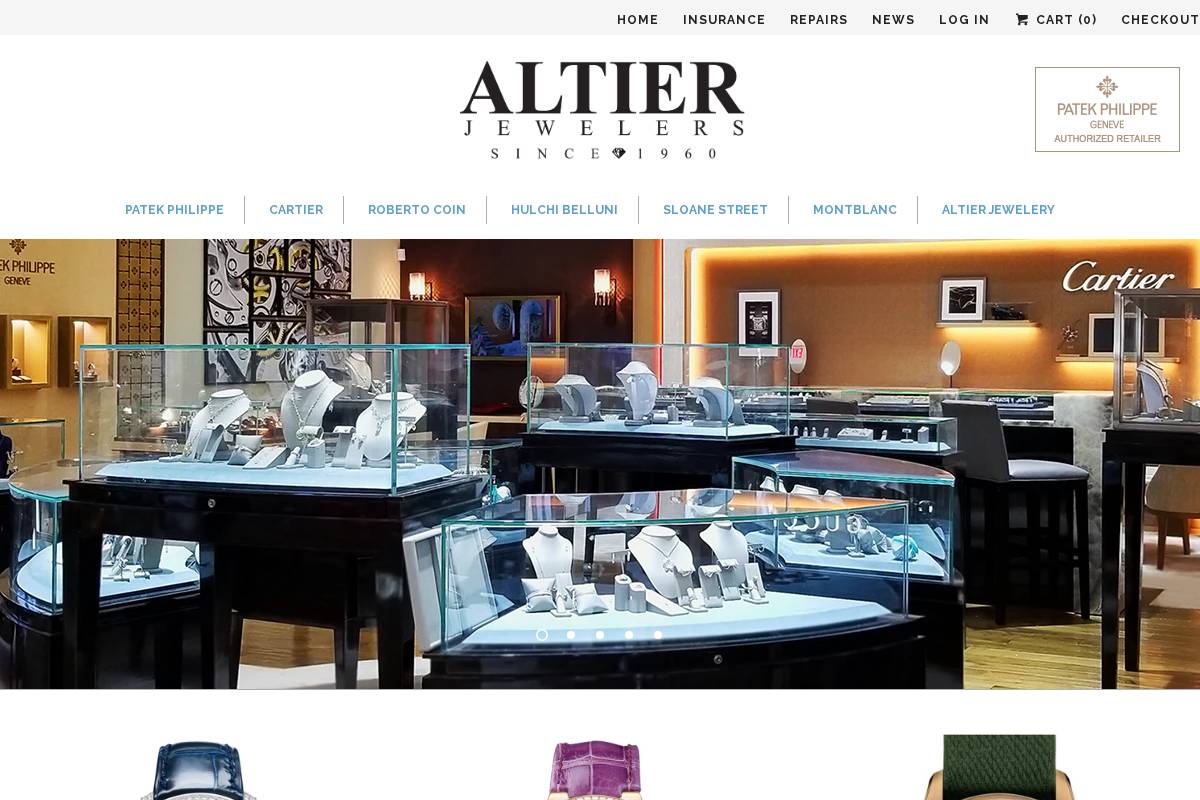 altierjewelers.com homepage screenshot
