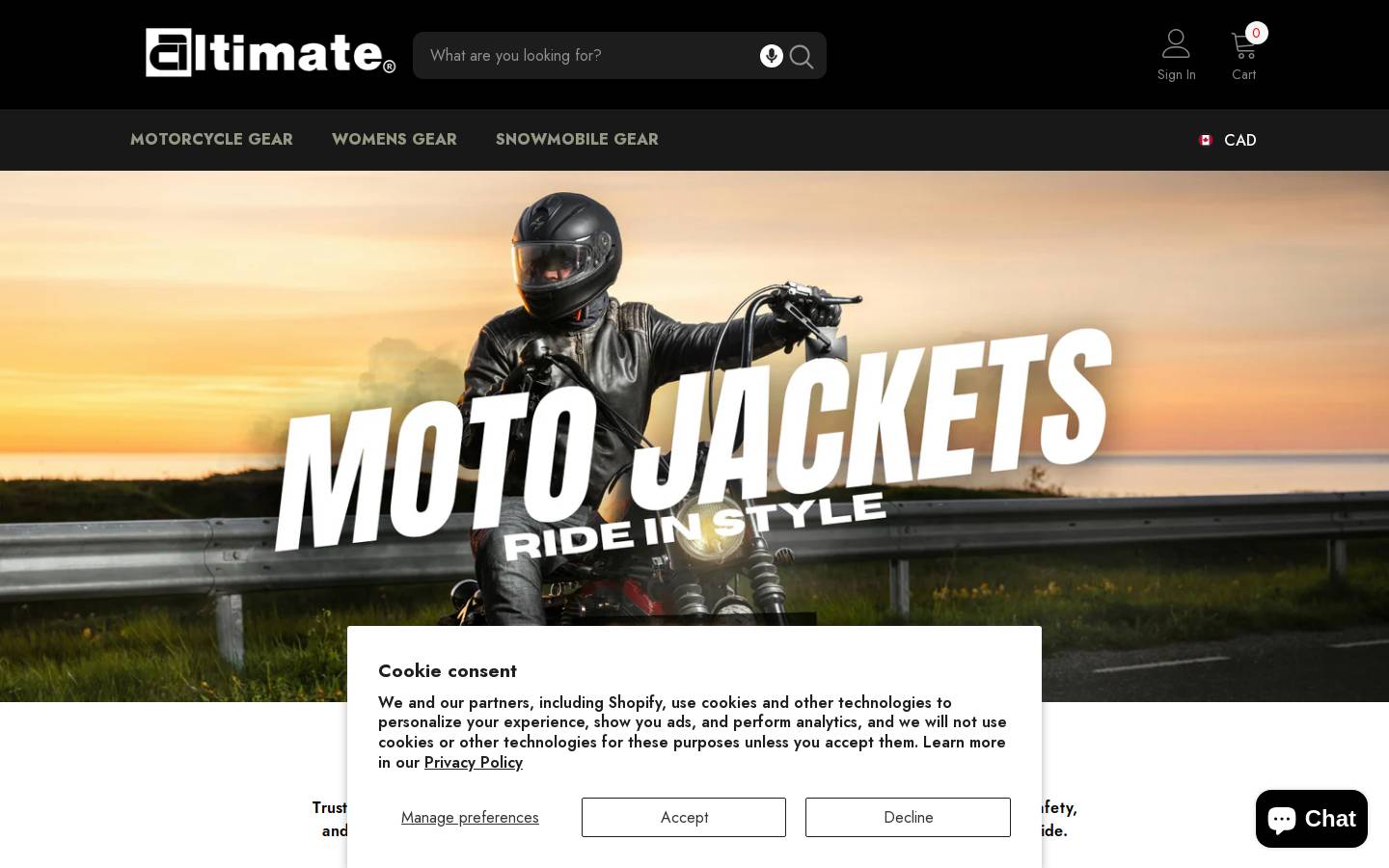 altimategear.com homepage screenshot